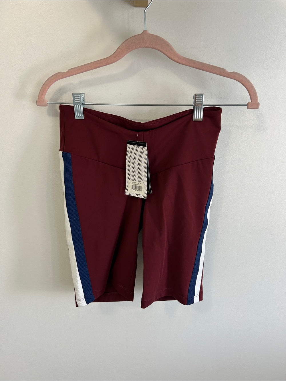 New Balance x Staud Bike Shorts Burgundy